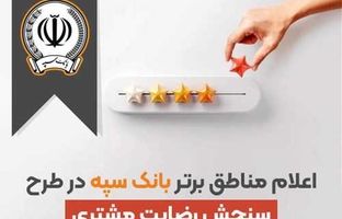 اعلام مناطق برتر بانک سپه در طرح سنجش رضایت مشتریان