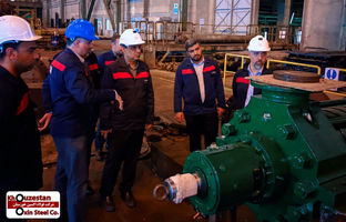 بازدید مدیر عامل از واحد تراش غلتک فولاد اکسین خوزستان؛ گامی بلند در مسیر توسعه و کیفیت
