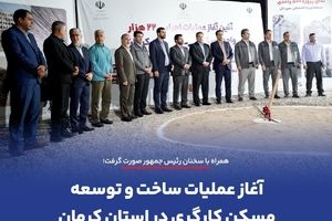 آغاز عملیات ساخت و توسعه مسکن کارگری در استان کرمان
