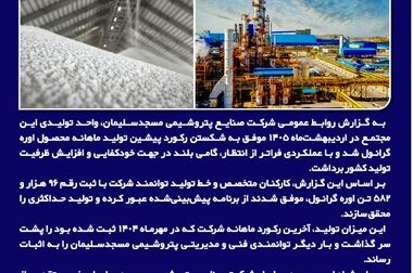 پتروشیمی مسجدسلیمان؛ پیشگام در صیانت از منابع طبیعی و مسئولیت‌های اجتماعی