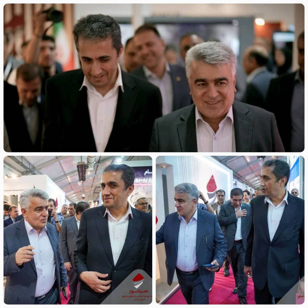 بازدید رئیس هیئت عامل ایمیدرو از غرفه صبانور در رویداد جامع معدن و صنایع معدنی