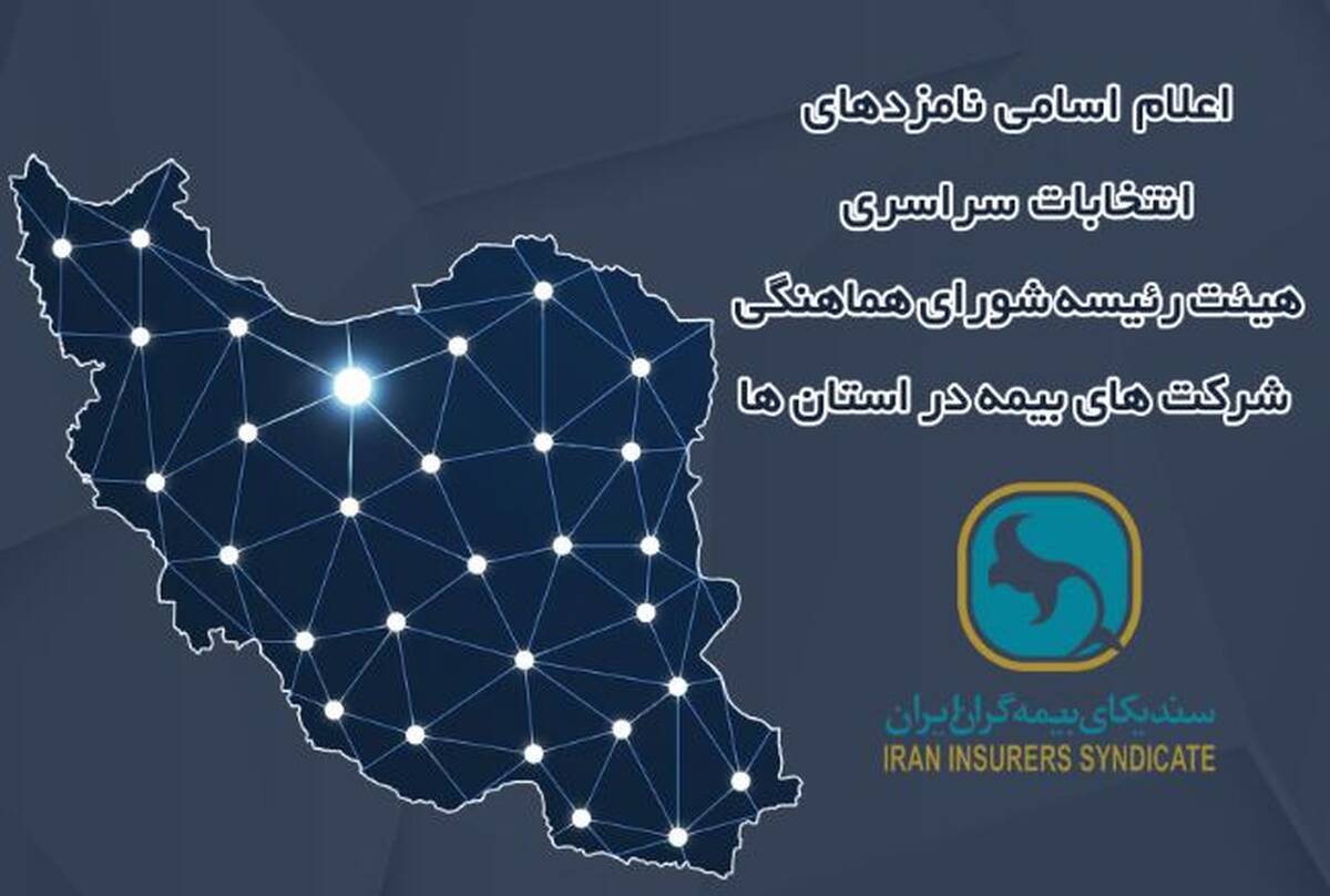 اعلام زمان برگزاری انتخابات و اسامی نامزدهای عضویت در هیئت رئیسه شورای هماهنگی شرکت‌های بیمه در استان‌ها