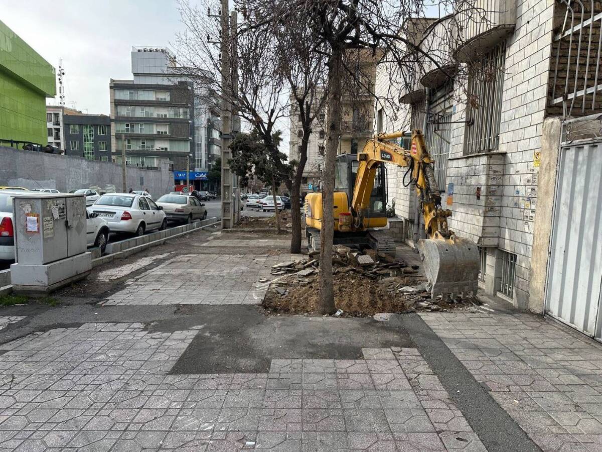  آغاز پروژه بهسازی پیاده راه خیابان ایران زمین جنوبی