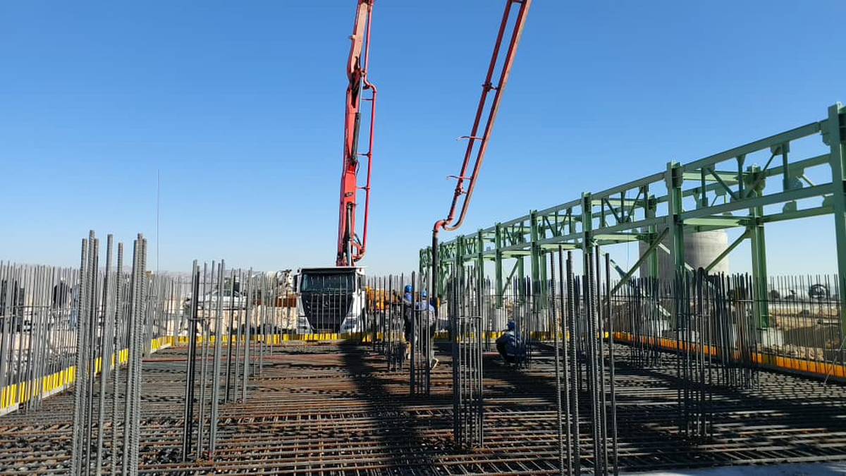 پیشرفت پروژه احیا اقلید با تکمیل بتن‌ریزی فونداسیون Cooling Tower