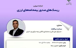 کارگاه آموزشی با عنوان: «ریسک‌ های صدور بیمه ‌نامه‌ های ارزی»