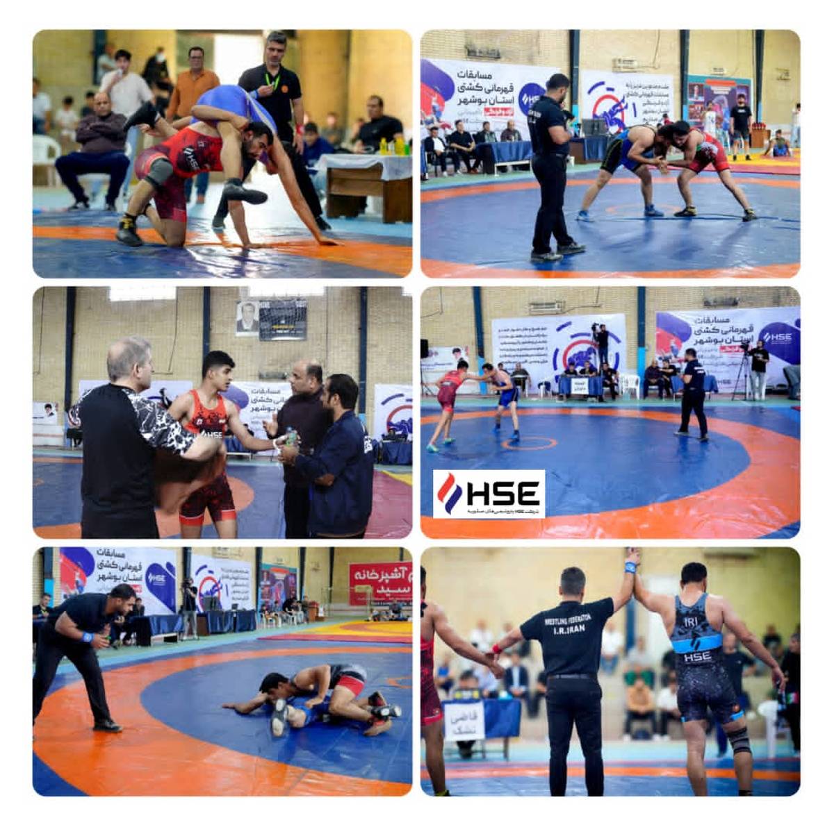 تیم شهرستان جم با حمایت شرکت HSE پتروشیمی‌های عسلویه قهرمان مسابقات کشتی آزاد استان بوشهر شد