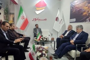 بازدید نماینده مردم اسدآباد در مجلس، رئیس هیأت عامل ایمیدرو و استاندار همدان از غرفه صبانور در نمایشگاه معدن غرب کشور