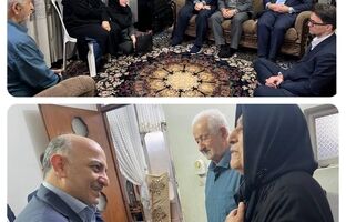 دیدار نوروزی مدیر عامل بیمه دی با خانواده شهید رضا گشت نورد
