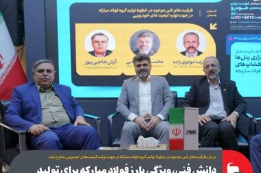 آخرین دستاوردهای گروه فولاد مبارکه در زمینه تولید فولادهای پیشرفته خودرویی تشریح شد