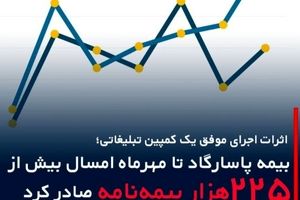 اثرات اجرای موفق یک کمپین تبلیغاتی؛ بیمه پاسارگاد تا مهرماه امسال بیش از “۲۲۵هزاربیمه‌نامه” صادر کرد