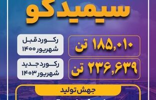 جهش شگرف تولید ماهانه و کسب رکورد جدید تولید در کارخانه گندله سازی شهید سلیمانی سیمیدکو
