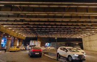 اجرای 800 متر نورپردازی شهری در پل خاقانی 