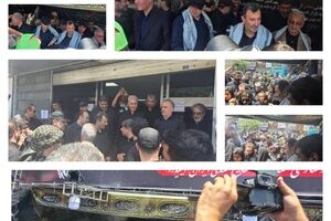 پذیرایی مدیران ارشد ایمیدرو، ایمپاسکو و شرکت ملی فولاد از زائران بدرقه رهبر شهید ایران