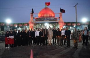 میزبانی چادرملو از عزاداران امام شهید در مسیر مشهد مقدس