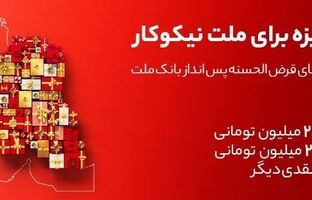 جایزه باران سپرده گذاران در جشنواره بزرگ حساب‌های قرض الحسنه پس انداز بانک ملت