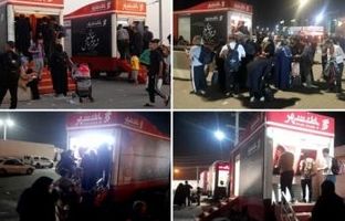 خدمت رسانی شبانه روزی خودپردازهای سیار بانک شهر به زائران اربعین در مرز مهران