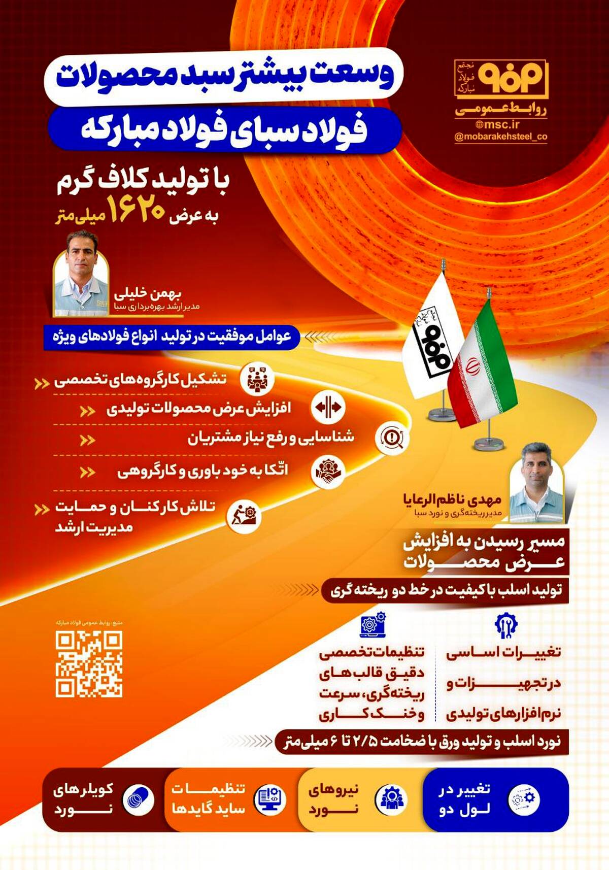 وسعت بیشتر سبد محصولات شرکت فولاد و نورد سبا