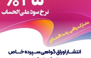 انتشار اوراق گواهی سپرده خاص از سوی بانک رفاه کارگران تداوم دارد
