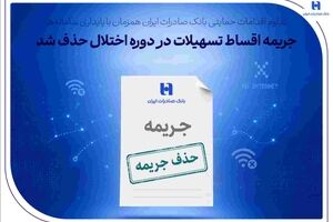 تداوم اقدامات حمایتی بانک صادرات ایران همزمان با پایداری سامانه‌ها/ جریمه اقساط تسهیلات در دوره اختلال حذف شد