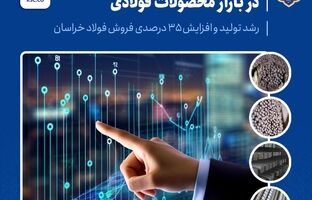 کامیابی فولاد خراسان در بازار محصولات فولادی / رشد ۳۵ درصدی فروش فولاد خراسان