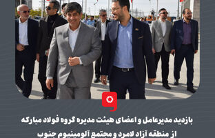 بازدید مدیرعامل و اعضای هیئت مدیره گروه فولاد مبارکه از منطقه آزاد لامرد و مجتمع آلومینیوم جنوب