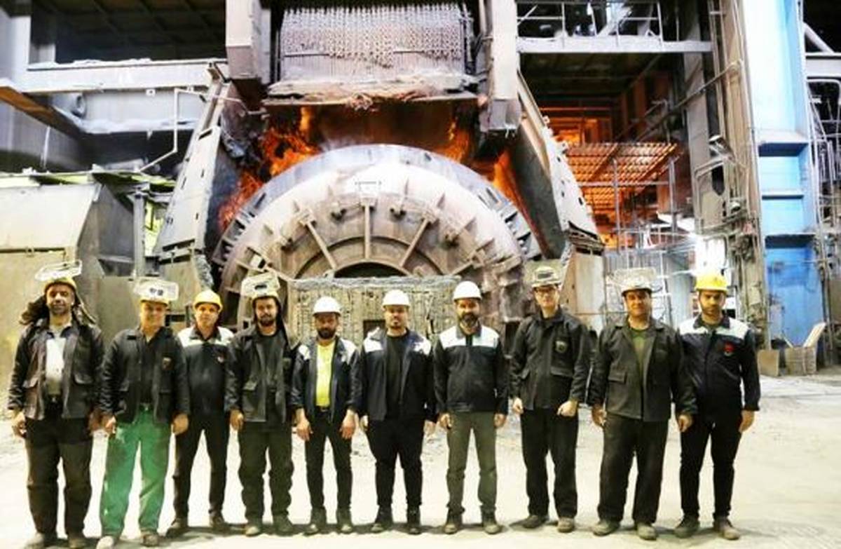 ثبت رکورد جدید نسوز کنورتور فولادسازی با ۴۱۴۱ ذوب