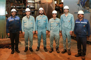 تراشکاری موفقیت‌آمیز کلکتور آرمیچر ۶۰ تنی در کارگاه برق تعمیرگاه مرکزی