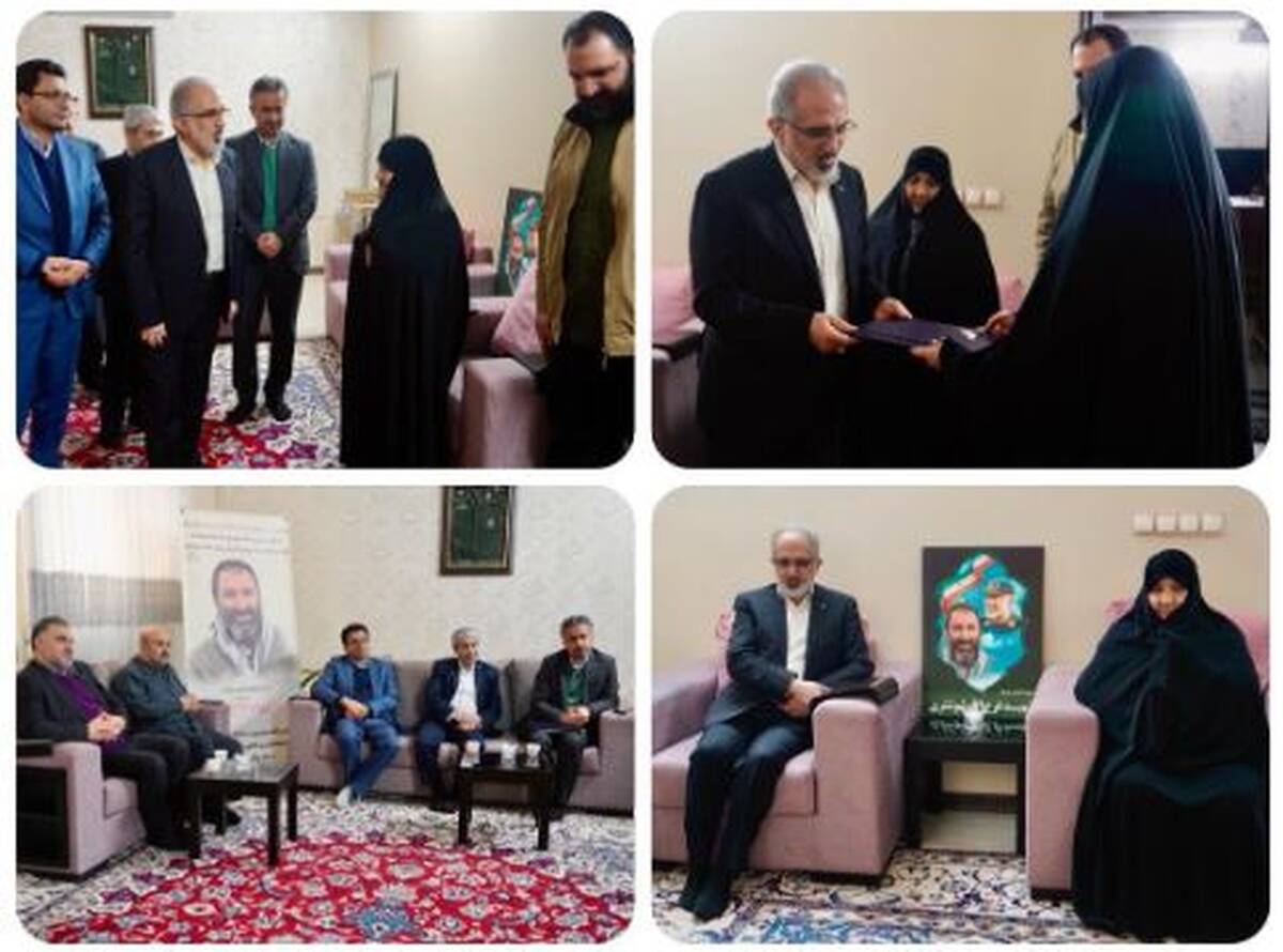تجدید میثاق مدیرعامل بانک مسکن با آرمان‌های شهدا در دیدار با خانواده شهید مدافع امنیت