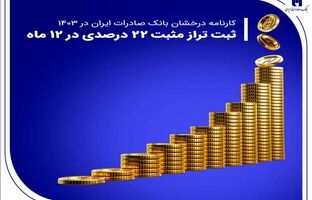 کارنامه درخشان بانک صادرات ایران در ۱۴۰۳ / ثبت تراز مثبت 22 درصدی در 12 ماه