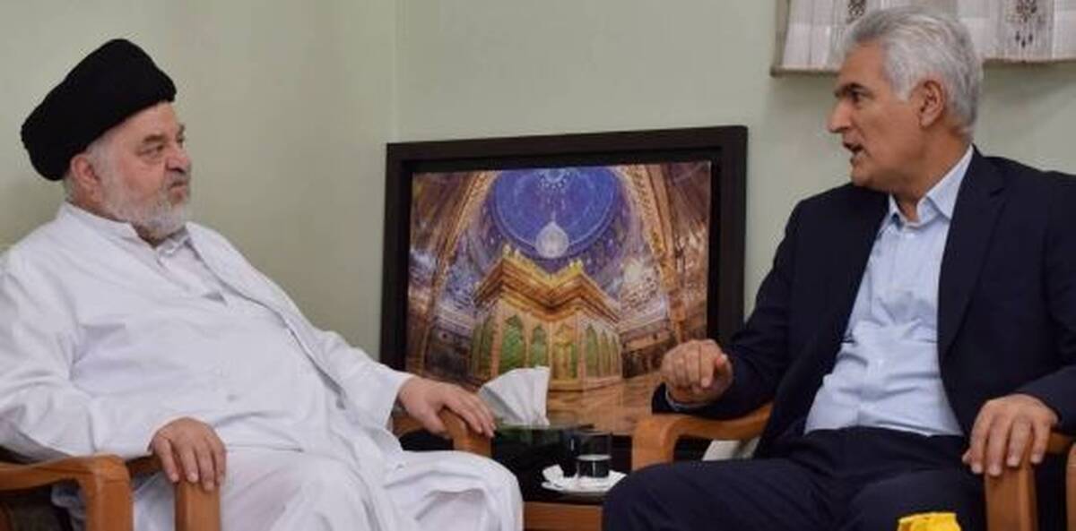 دیدار و گفتگوی دکتر بهزاد شیری مدیر عامل پست بانک ایران با حضرت آیت ا….سید جواد شهرستانی در قم