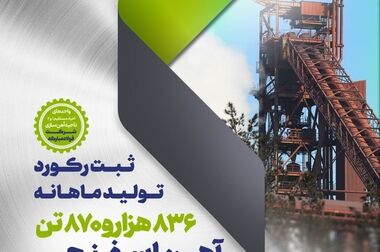 گذر از حد نصاب تولید ماهانه در ناحیه نورد سرد فولاد مبارکه