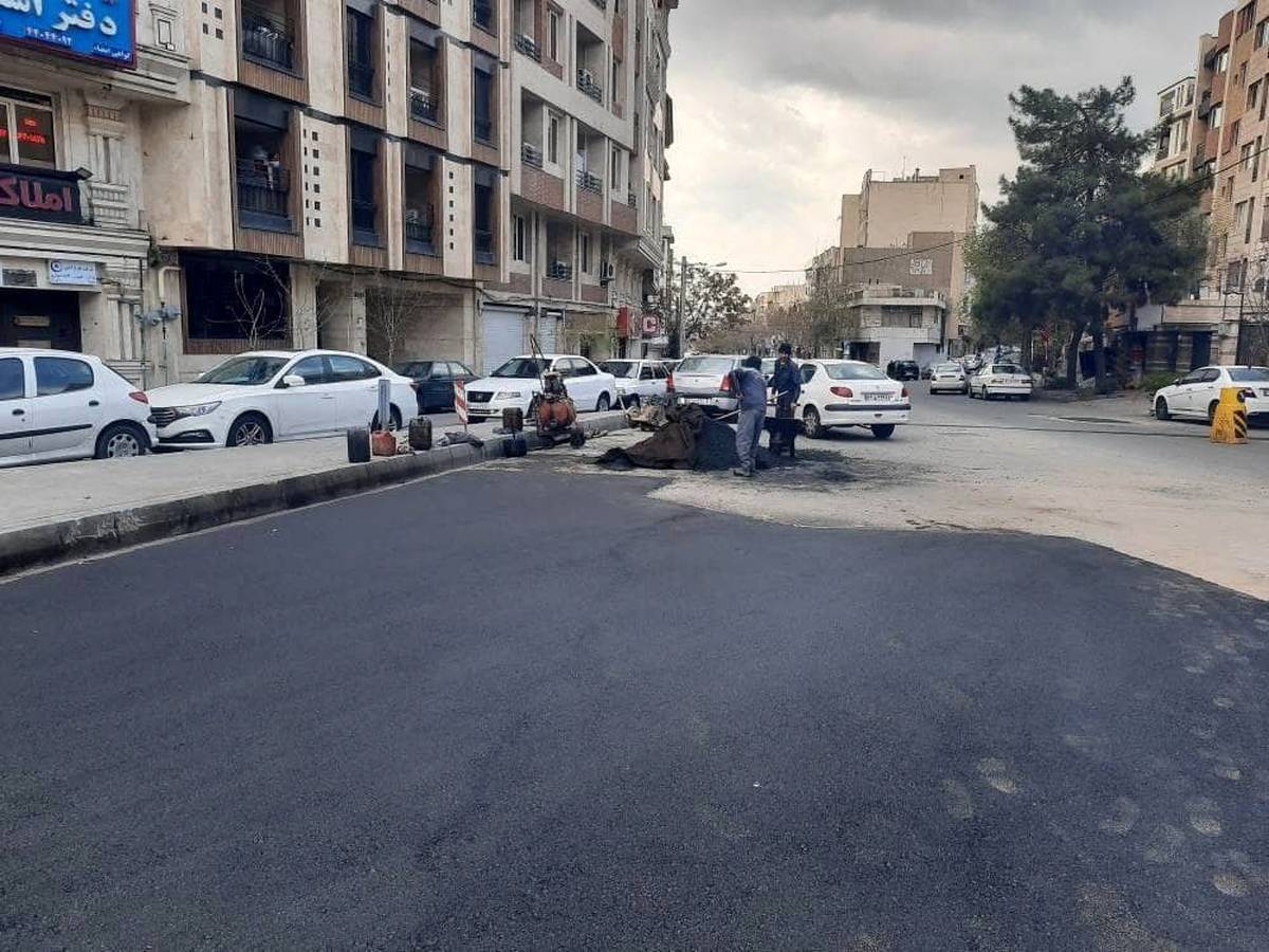 آسفالت بیش از ۴۴ هزار متر مربع از معابر منطقه ۵ در فروردین ماه ۱۴۰۴