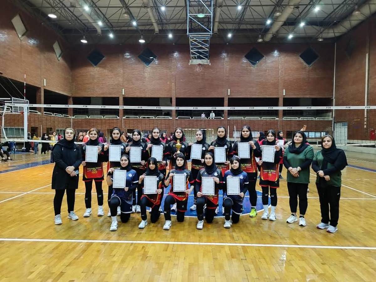 قهرمانی دختران والیبالیست باشگاه فرهنگی ورزشی پتروشیمی مارون در لیگ برتر استان خوزستان