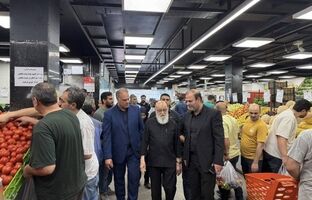 بازدید سر زده رئیس شورای اسلامی شهر تهران از میدان میوه و تره‌بار هروی