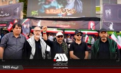 مواکب شهدای وزارت صمت در مراسم تشییع رهبر شهید ایران