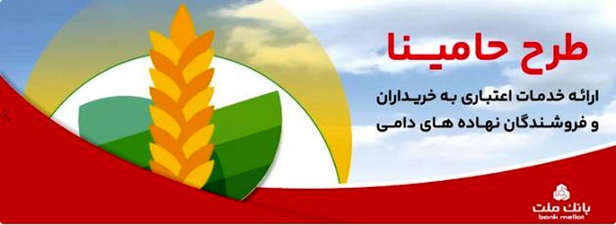 ”حامینا“ محصول جدید بانک ملت برای تامین مالی نهاده های دامی