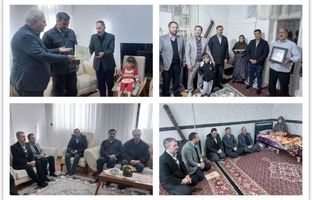 دیدار و عیادت مدیر حوزه ریاست مدیرعامل صبانور با خانواده‌های معظم شهدای اسدآباد