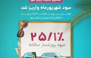 سود شهریور ماه صندوق گنجینه زرین شهر واریز شد