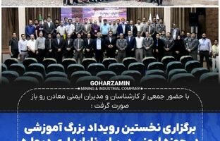 برگزاری نخستین رویداد بزرگ آموزشی در حوزه ایمنی در برابر ناپایداری دیواره معادن به میزبانی شرکت گهرزمین