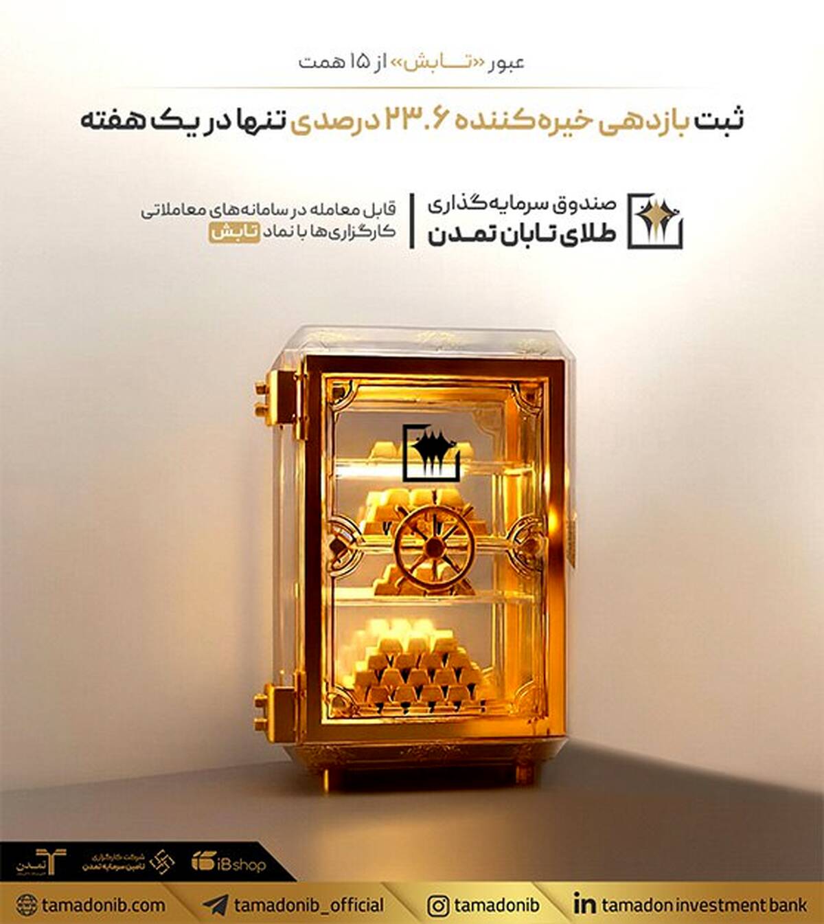 عبور «تابش» از ۱۵ همت؛ ثبت بازدهی خیره‌کننده ۲۳.۶ درصدی تنها در یک هفته