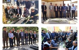 عطر افشانی وگلباران مزار مطهر شهدا در هفته دولت