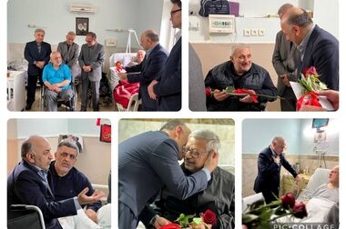 دیدار نوروزی مدیر عامل بیمه دی با خانواده شهید رضا گشت نورد
