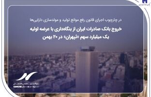 خروج بانک صادرات ایران از بنگاه‌داری با عرضه اولیه یک میلیارد سهم «ثپهران» در ۲۰ بهمن