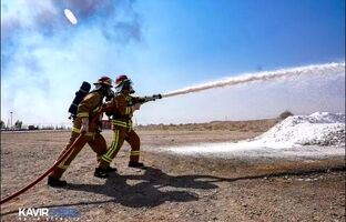 مانور نجات و اطفای حریق در فولاد کویر با همکاری آتش‎نشانی آران و بیدگل برگزار شد