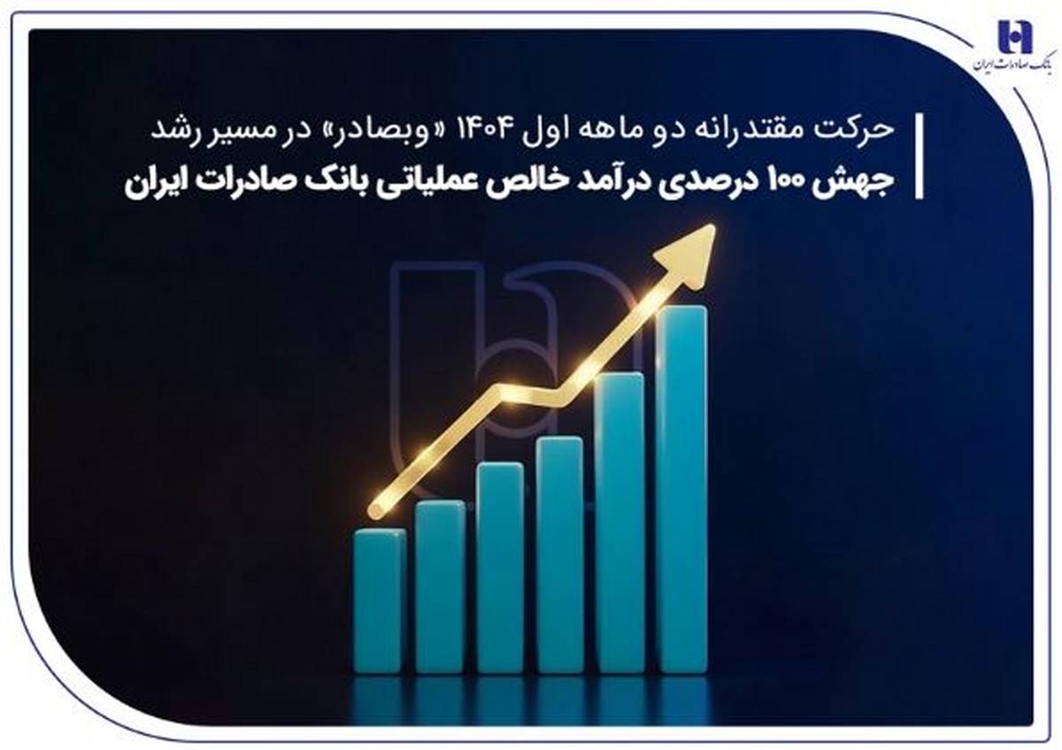 جهش ۱۰۰ درصدی درآمد خالص عملیاتی بانک صادرات ایران