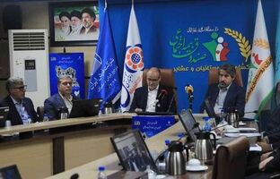 امضای سند همکاری بین صندوق بیمه اجتماعی و شرکت سهامی فرش ایران با حضور دکتر جمالی