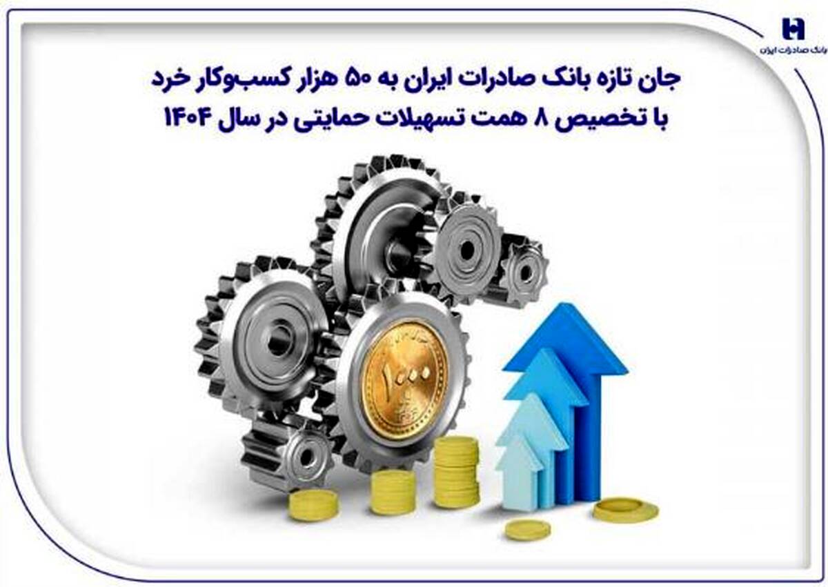 جان تازه بانک صادرات ایران به ۵۰ هزار کسب‌وکار خرد با تخصیص ۸ همت تسهیلات حمایتی در سال ۱۴۰۴