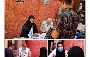 میزبانی موکب بیمه سامان از زائران اربعین در کربلای معلی
