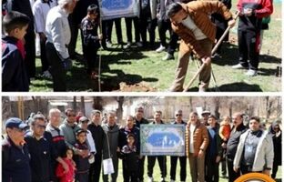 کاشت نهال به مناسبت روز درختکاری همزمان با «پویش یکصد سالگی بانک سپه»