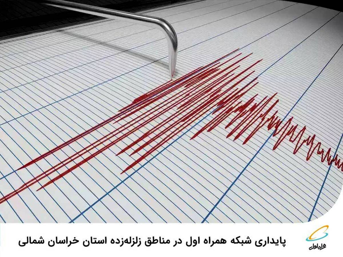  پایداری شبکه همراه اول در مناطق زلزله‌زده استان خراسان شمالی